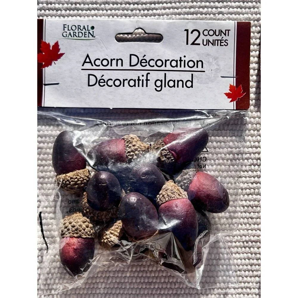 Thanksgiving Cupcake Picks & Acorn Decor Bundle Fall Craft Supplies